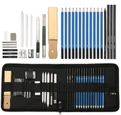 Kredki, ołówki, pastele i pisaki - Profesjonalny Zestaw Do Szkicowania Rysowania 32W1 U640 - miniaturka - grafika 1