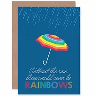Parasole - Wee Blue Coo Wee Blue Coo Kartka cytat inspiracja w deszcz umbRELLA RainBOW CP3176 - miniaturka - grafika 1
