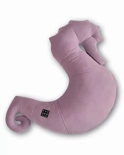 Poduszka do karmienia NEPTO, rogal do karmienia w kształcie konika morskiego, produkt polski ok Kadaro Kids - kolor wrzos - Poduszki do karmienia - miniaturka - grafika 1