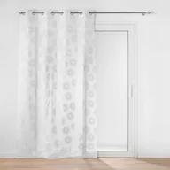 Firany - FIRANA GOTOWA NA PRZELOTKACH DO SALONU SREBRNY WZÓR FIRANKA WOAL 140x240 - miniaturka - grafika 1