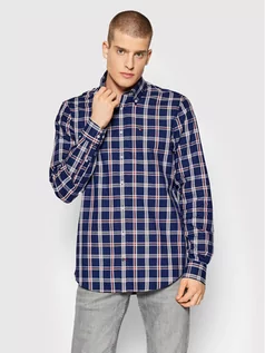 Koszule męskie - TOMMY HILFIGER Tailored Koszula Twill Check MW0MW20831 Niebieski Slim Fit - grafika 1