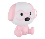 Wyposażenie pokoiku dziecięcego - Globo 21761P - LED Ściemnialna akumulatorowa dziecięca lampka nocna PUPPY 1W/5V 500 mAh różowa - miniaturka - grafika 1