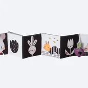 Zabawki interaktywne dla dzieci - Taf Toys Dwustronna książeczka sensoryczna do wozka Urban Garden - miniaturka - grafika 1