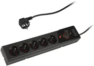 Listwy zasilające - Blow 98-403# Filtr sieciowy 1,5m z5 czarny - miniaturka - grafika 1