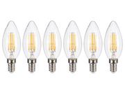Żarówki LED - Livarno Home Livarno Home Zestaw 6 żarówek filamentowych LED (Świeczka E14) 4055334487245 - miniaturka - grafika 1