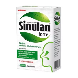 Sinulan Forte, suplement diety, 15 tabletek  8759411 - Przeziębienie i grypa - miniaturka - grafika 1