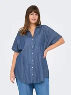 Bluzki damskie - ONLY Carmakoma Koszula "Penna" w kolorze niebieskim - miniaturka - grafika 1