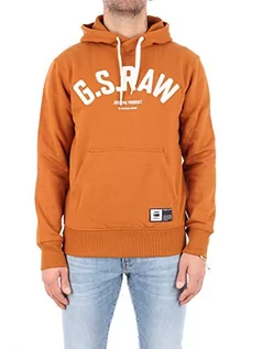 Bluzy męskie - G-STAR RAW Graphic 14 Core Sweater Bluza Męska, Brązowy (Aged Almond D14728-a612-a493), S - grafika 1