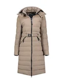 Kurtki damskie - Geographical Norway Płaszcz zimowy "Cabimalimo" w kolorze szarobrązowym - miniaturka - grafika 1