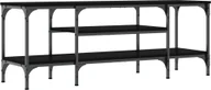 Szafki RTV - vidaXL Szafka pod TV czarna 121x35x45 cm materiał drewnopochodny i żelazo - miniaturka - grafika 1