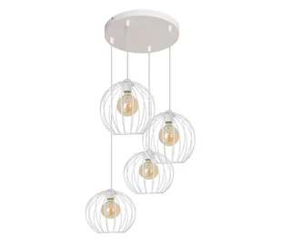 Żyrandol na lince MERCURE 4xE27/60W/230V biały - Lampy sufitowe - miniaturka - grafika 1