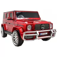 Pojazdy elektryczne dla dzieci - Import SUPER-TOYS MERCEDES G63 AMG DLA 2 DZIECI 24V 4X4 MIĘKKIE KOŁA EVA MIĘKKIE SIEDZENIE LAKIER POLEROWANY FULL OPCJA/S-307 S-307-LAKIER-CZERWONY - miniaturka - grafika 1