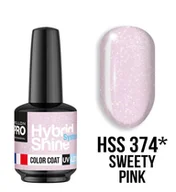 Lakiery hybrydowe - 374. Sweety Pink - Lakier hybrydowy Hybrid Shine System - Color UV/LED - Mollon PRO - miniaturka - grafika 1