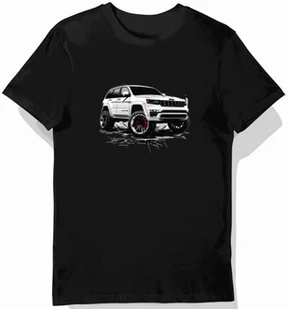 Koszulka męska czarna z unikalnym stylem Jeep Grand Cherokee M - Koszulki męskie - miniaturka - grafika 1