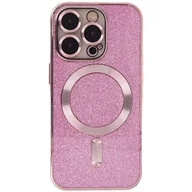 Etui i futerały do telefonów - Etui TECTO SHIELD Sparkle Flex Mag do Apple iPhone 14 Pro Różowy - miniaturka - grafika 1