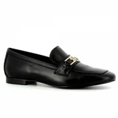 Mokasyny damskie - Czarne loafersy damskie CARINII - Carinii - miniaturka - grafika 1
