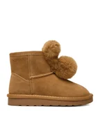 Buty dla dziewczynek - Badura Śniegowce EO-HY669016S-1 Brązowy - miniaturka - grafika 1