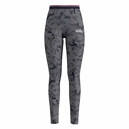 ODLO damskie legginsy sportowe Bl Active Warm Originals Tights szary Grey Melange - Aop Fw19 X-S 154211