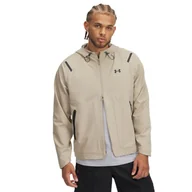 Kurtki męskie - Męska kurtka przejściowa Under Armour UA Unstoppable Jacket Lc - beżowa - miniaturka - grafika 1