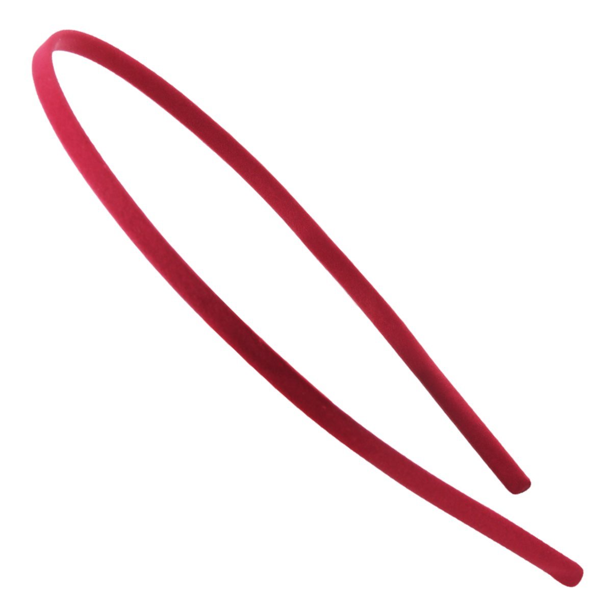 Opaska do włosów Bordowa na Głowę Wąska Metalowa Obszyta Tkaniną Lekka