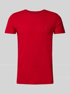 T-shirt o kroju slim fit z wyhaftowanym logo - Koszulki męskie - miniaturka - grafika 1