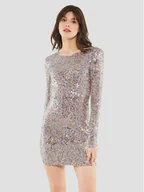 Sukienki - Swing Sukienka koktajlowa 5AF02900 Kolorowy Slim Fit - miniaturka - grafika 1