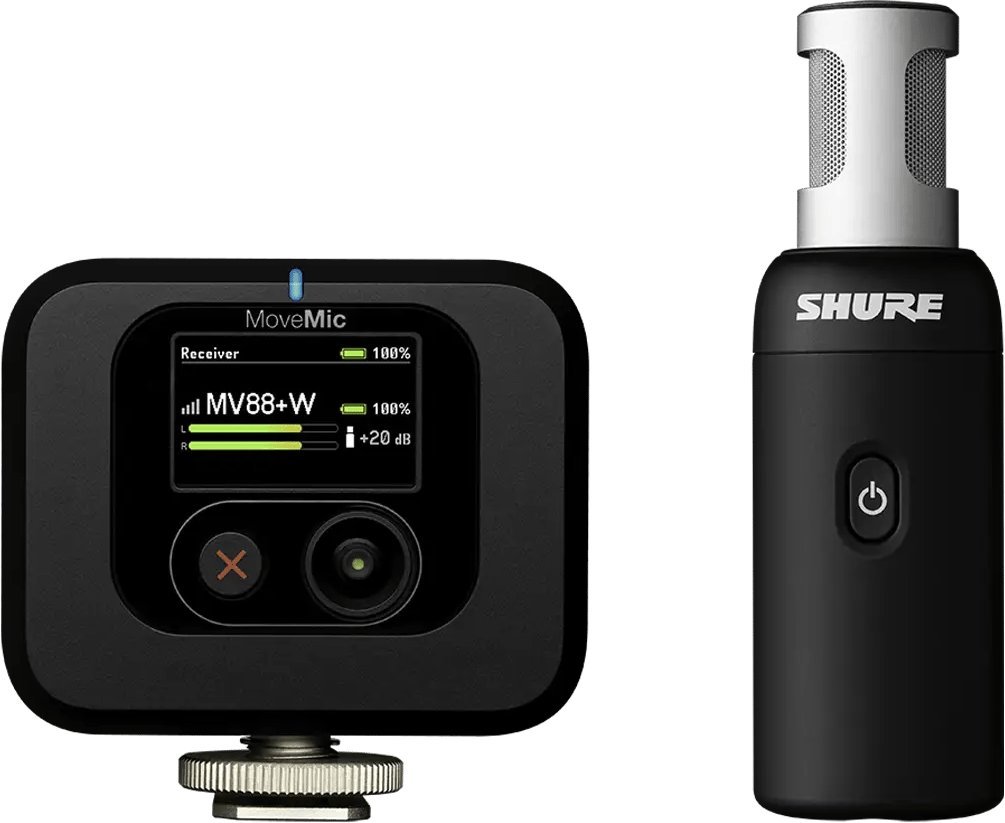 Mikrofon Shure Czarny do wywiadów MV88+W-KIT-Z6