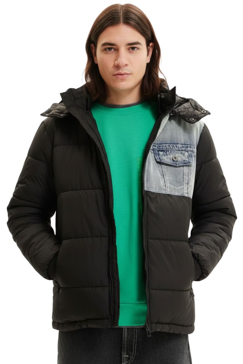 Kurtka męska Desigual Egon zimowa czarna -S