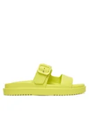 Klapki i japonki damskie - Tommy Hilfiger Klapki FW0FW08953 Żółty - miniaturka - grafika 1