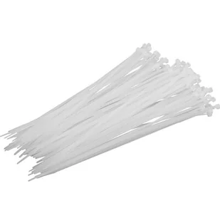 PROLINE PROLINE Opaski zaciskowe nylonowe białe 2.5x100 mm 100 sztuk 59110B PX59110B - Kanały kablowe - miniaturka - grafika 1