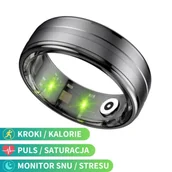 Smartband - Rubicon smartring R06 czarny r.28 (S12) inteligentny pierścień SMARUB328 - miniaturka - grafika 1