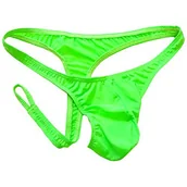 Majtki męskie - Męskie Stringi z Satyny Zdejmowane z Przodu - rozmiar Uniwersalny - miniaturka - grafika 1