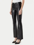 Spodnie damskie - HUGO Spodnie z imitacji skóry Hableu-1 50542417 Czarny Slim Fit - miniaturka - grafika 1