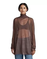 Swetry damskie - G-STAR RAW Sheer Loose Turtle Dzianinowy sweter damski, Brązowy (Chocolat D22535-d140-285), XL - miniaturka - grafika 1
