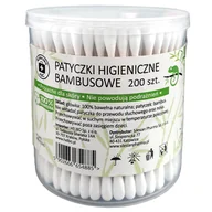 Waciki, płatki i patyczki kosmetyczne - Apteczka ABC, patyczki higieniczne bambusowe, 200 sztuk - miniaturka - grafika 1