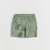 Spodenki dla niemowląt - Reserved - Dzianinowe szorty - Zielony - miniaturka - grafika 1