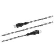 Kable USB - B.On Cotton 2m kabel USB-C/Lightning (zebra) - miniaturka - grafika 1