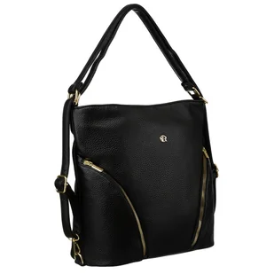 Shopperka damska Rovicky R-KP-18-A19 czarna - ROVICKY - Torebki damskie - miniaturka - grafika 1