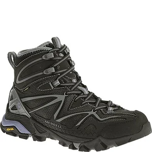 Merrell CAPRA Mid Sport GTX damskie buty trekkingowe, czarny Black Grey, 37.5 EU - Buty trekkingowe damskie - miniaturka - grafika 1