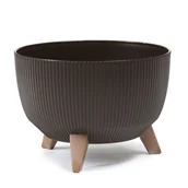 Donice - Misa na kwiaty z nóżkami Milis 40 cm, mokka - miniaturka - grafika 1