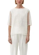 Bluzki damskie - s.Oliver BLACK LABEL Bluzka damska, rękaw 3/4, biała, 46 (DE), biały, 46 - miniaturka - grafika 1