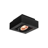 Lampy sufitowe - Czarna lampa sufitowa z metalowym kloszem 18,5x18,5 cm Loid – GTV - miniaturka - grafika 1