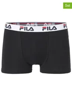 Majtki męskie - Fila Bokserki (2 pary) w kolorze czarnym - miniaturka - grafika 1