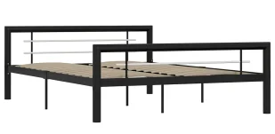 Czarne metalowe łóżko w stylu loftowym 140x200 cm - Hagrix - Łóżka - miniaturka - grafika 1
