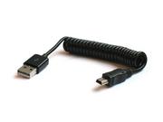 Kable USB - Savio CL-12 Kabel USB A(M) - USB Mini Spirala - miniaturka - grafika 1