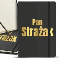 Notesy i bloczki - NOTES Czarny A5 GOLD Złocenie DLA STRAŻAKA Wzory - miniaturka - grafika 1