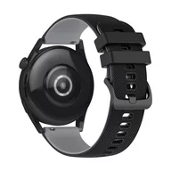 Akcesoria do smartwatchy - Huawei Watch GT 3 Pasek Silikon Dwukolorowy Teksturowany Szary / Czarny - miniaturka - grafika 1