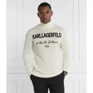 Swetry męskie - Karl Lagerfeld Wełniany golf knit | Regular Fit - miniaturka - grafika 1