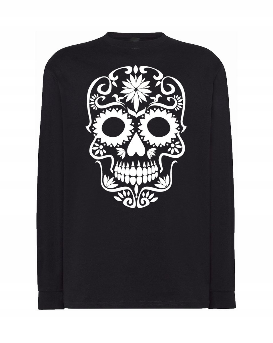 Longsleeve nadruk CZASZKA Dia de Muertos r.5XL