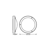 Lampy sufitowe - OSRAM Lampa sufitowa BATHROOM, możliwość ściemniania, czarny, metal - miniaturka - grafika 1